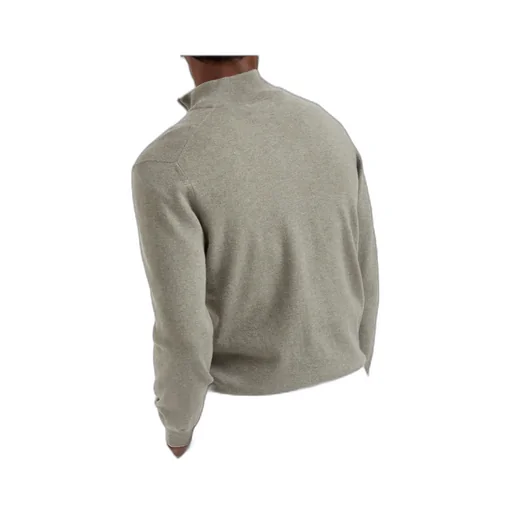 Funnel-Neck Knitted Polo Shirt