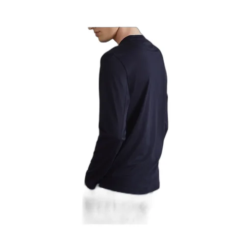 Contrasting-Trim Long-Sleeved T-Shirt