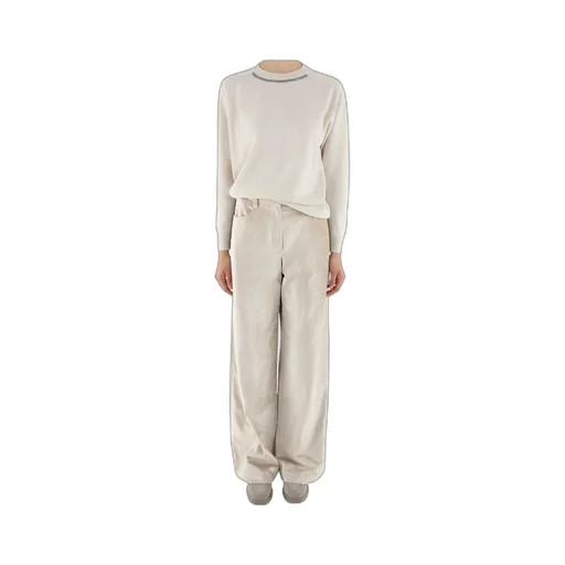 Zipped Wide Leg Trousers