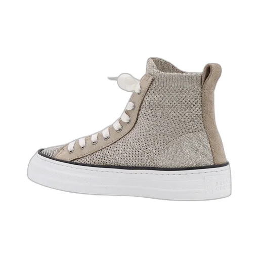 High-Top Knit Sneakers