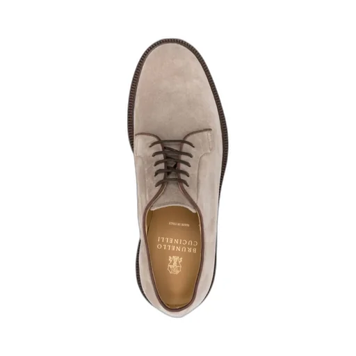 Round-Toe Lace-Up Derby Shoes