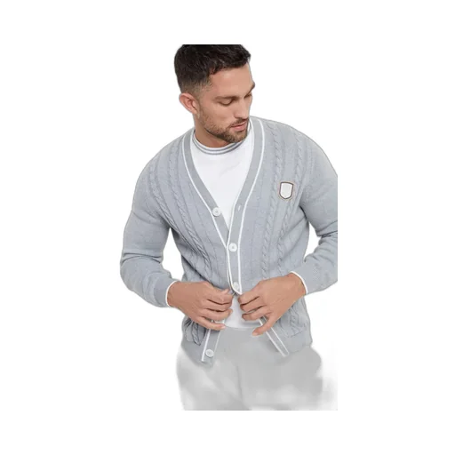 Logo Patch Knitted Cardigan