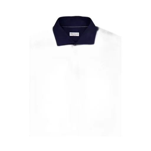 Spread-Collar Cotton Shirt