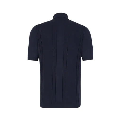 Short Sleeved Open-Knitted Polo Shirt