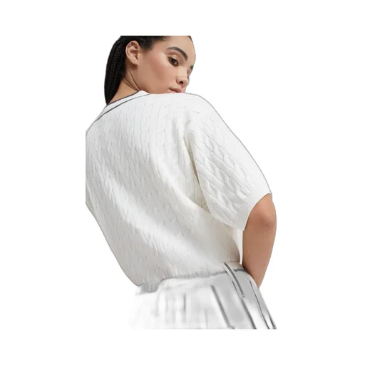 High-Waisted Striped Tapered Trousers