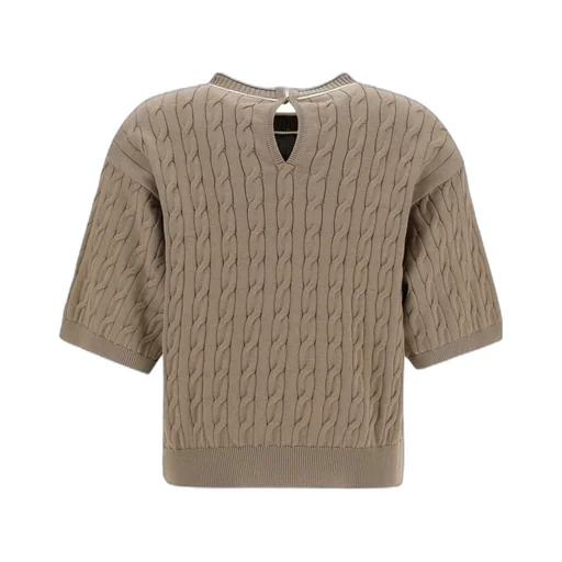 Short-Sleeved Knitted Jumper