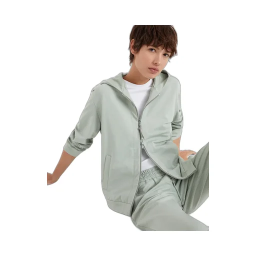 Monili Bead-Embellished Zip-Up Hoodie