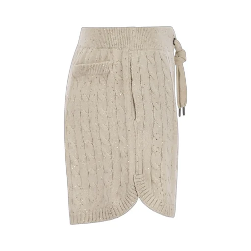 Sequin Embellished Knit Shorts