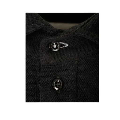 Long Sleeved Buttoned Polo Shirt
