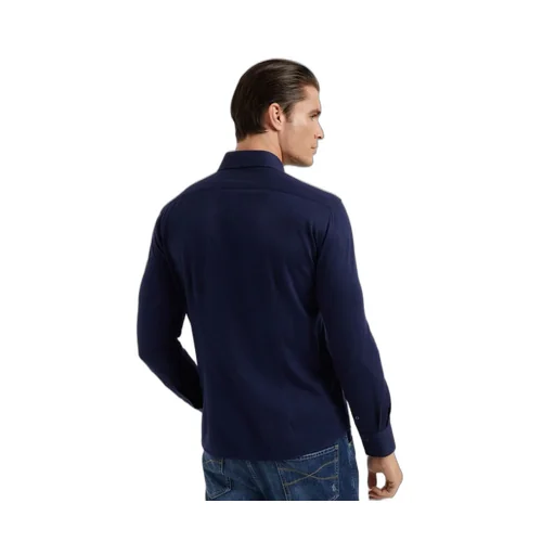 Spread-Collar Cotton Shirt