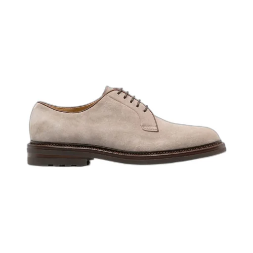 Round-Toe Lace-Up Derby Shoes