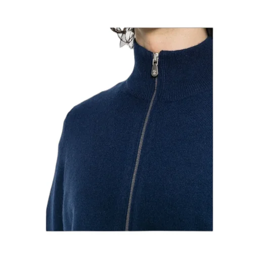 Zipped Cashmere Cardigan
