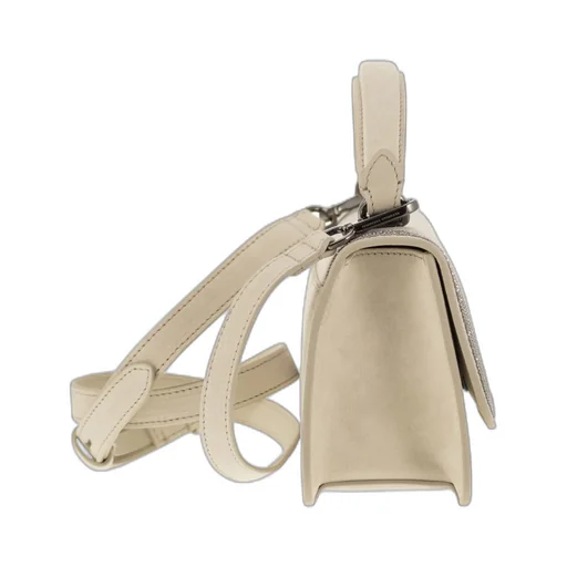 Logo-Embossed Embellished Top Handle Bag