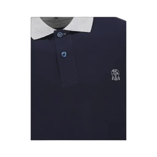 Logo Embroidered Long-Sleeved Polo Shirt