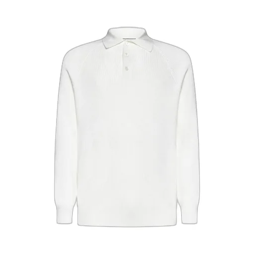 Long-Sleeved Knitted Polo Shirt