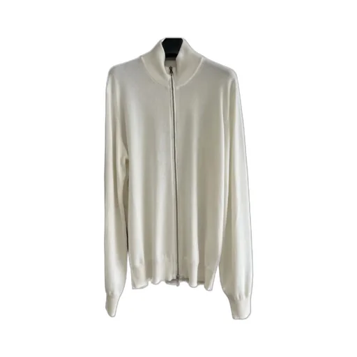 Zip-Up High Neck Cardigan