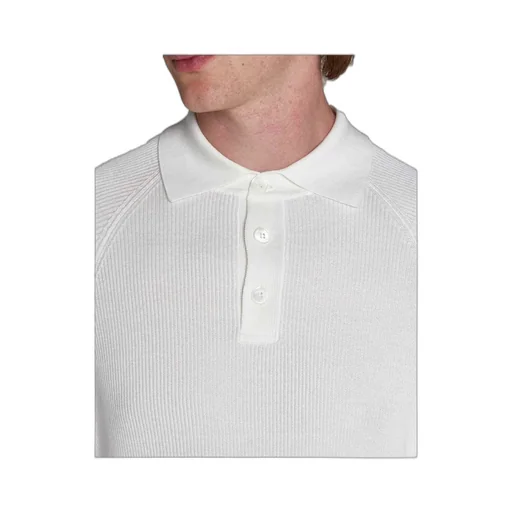 Long-Sleeved Knitted Polo Shirt