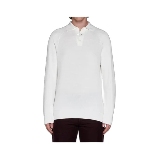 Long-Sleeved Knitted Polo Shirt