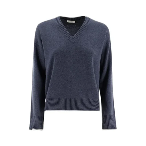 Long-Sleeved V-Neck Sweater