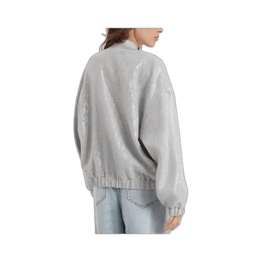 Sequin-Embellished Zip-Up Jacket