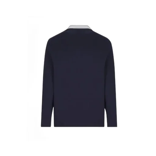 Logo Embroidered Long-Sleeved Polo Shirt