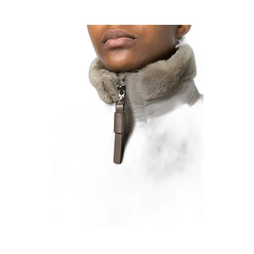 Long-Sleeved Brushed Zip-Up Jacket