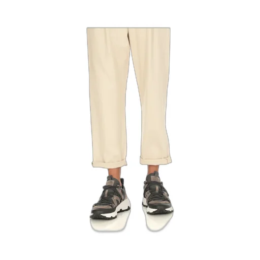 Round-Toe Lace-Up Sneakers