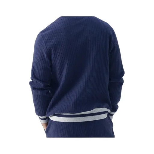 Logo-Embroidered Ribbed Zip-Up Sweatshirt