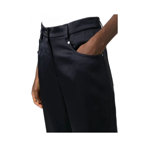 Straight-Leg Satin-Finish Trousers