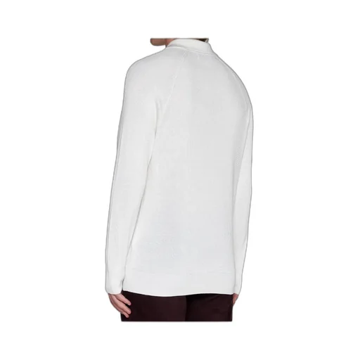 Long-Sleeved Knitted Polo Shirt