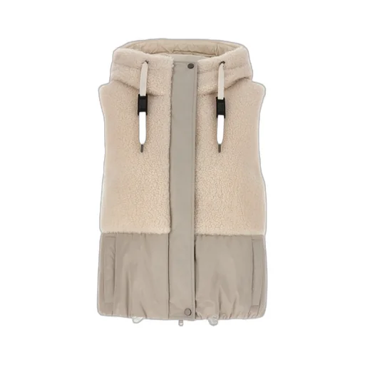 High-Neck Hooded Gilet