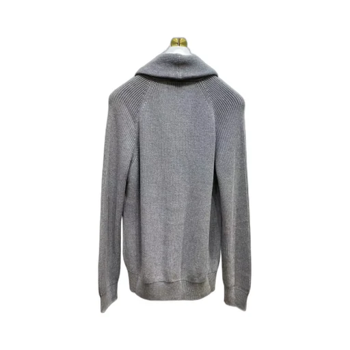 Long-Sleeved Lapel Sweater