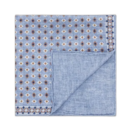Geometric-Print Silk Handkerchief