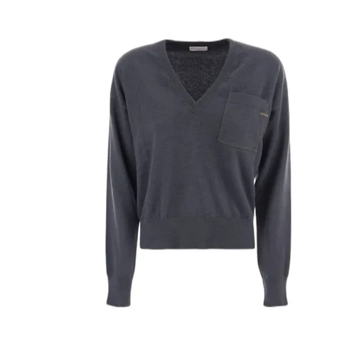 V-Neck Knitted Jumper