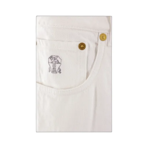 Logo-Embroidered Tapered Denim Jeans