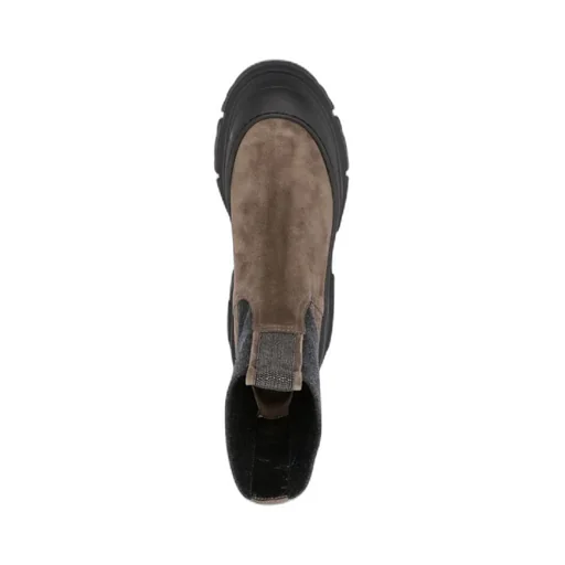 Monili-Embellished Slip-On Ankle Boots