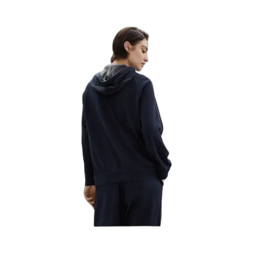 Trim Embellished Zipped Hoodie