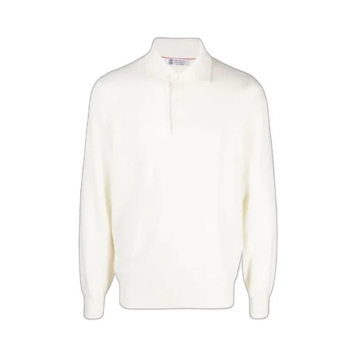Long-Sleeved Knitted Polo Shirt