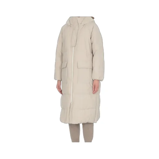 High-Neck Hooded Coat