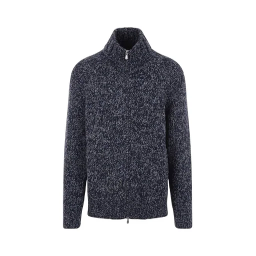 High Neck Zipped Knitted Jumper