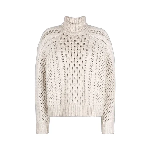 Openwork Turtleneck Jumper