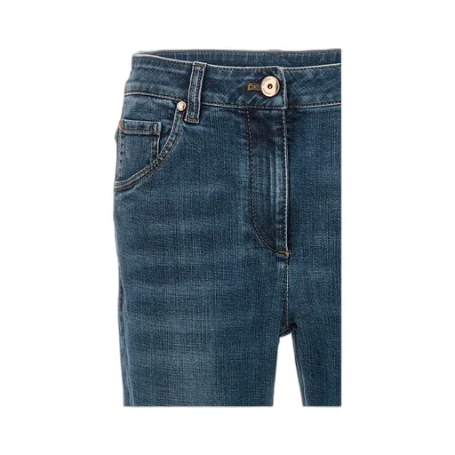 High-Waist Embellished Jeans