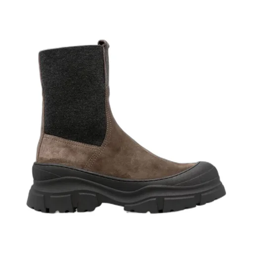 Monili-Embellished Slip-On Ankle Boots