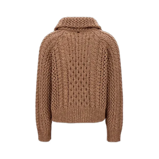 Zipped High Neck Cardigan
