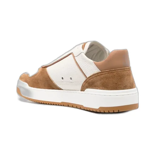 Panelled Leather Low-Top Sneakers