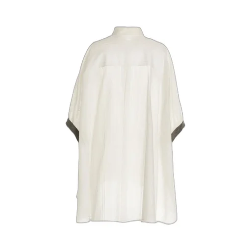 Semi-Sheer Straight Hem Shirt