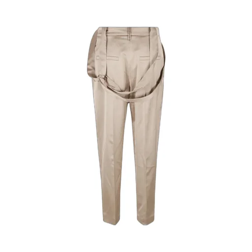 Wide-Leg Plain Trousers