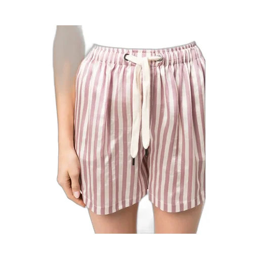 Striped Drawstring Mini Shorts