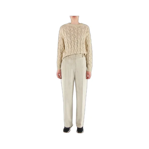 Corduroy Mid-Rise Wide-Leg Trousers