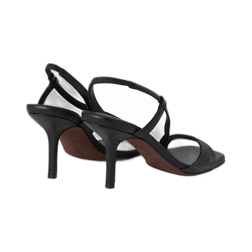 Monili-Chain Square Toe Sandals